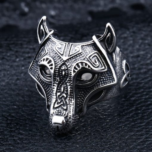 Nordic Wolf Viking Ring
