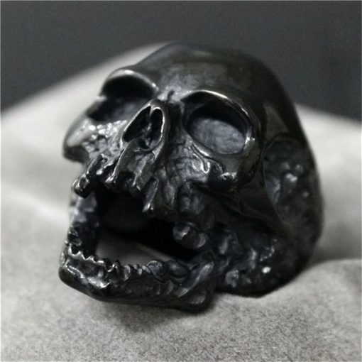 Black Death Skull Ring